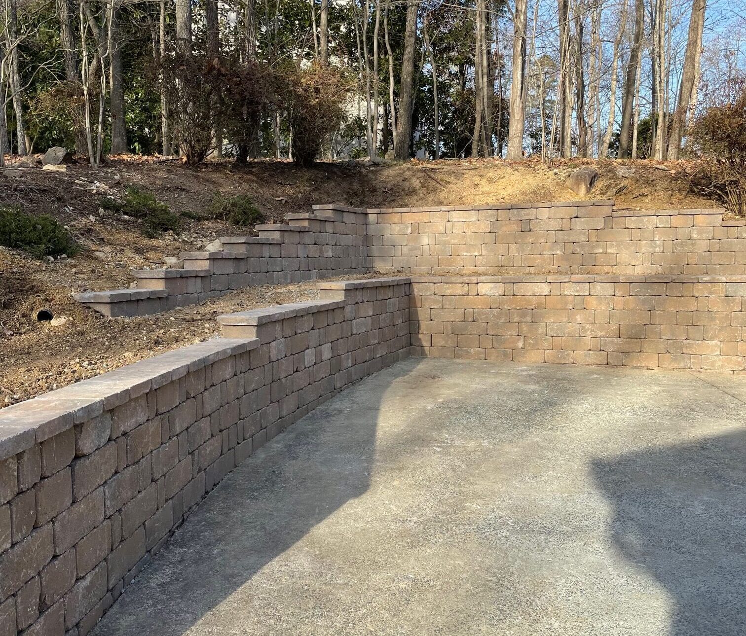 Retaining wall installation services in Pittsboro NC